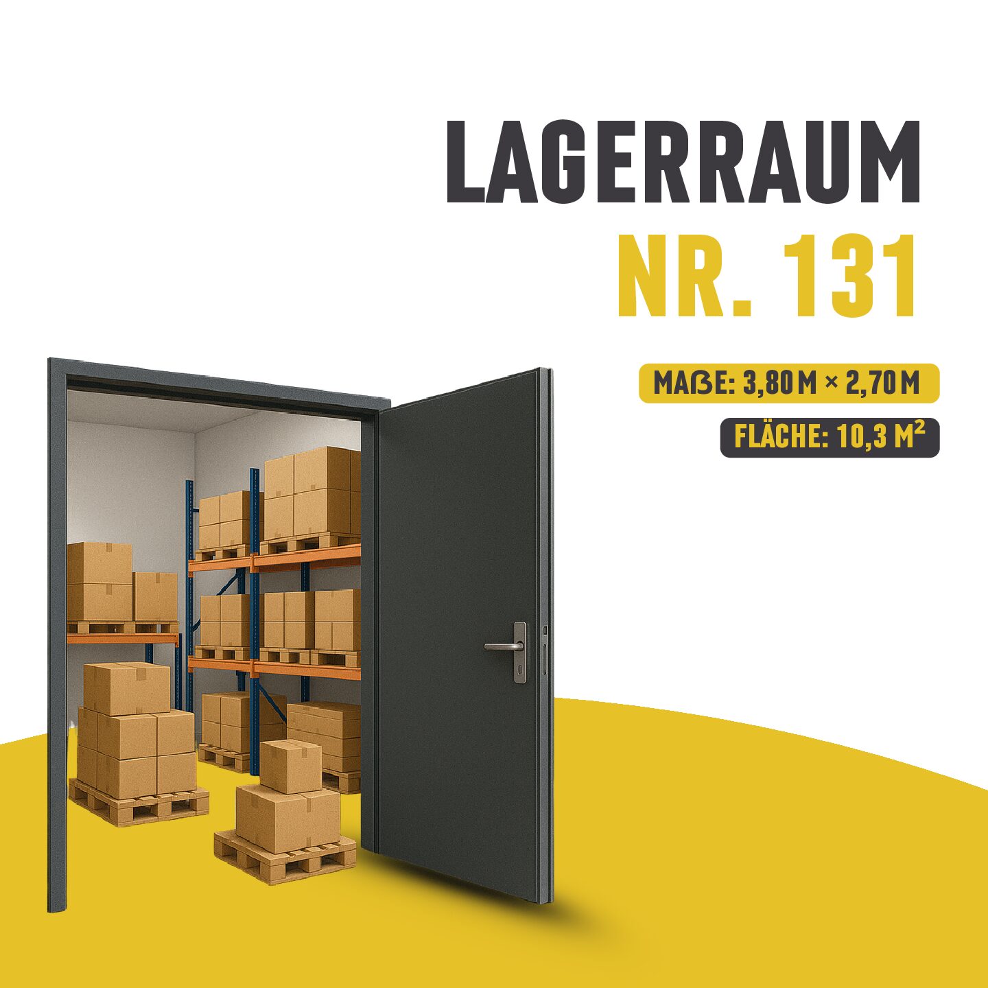 Lagerraum Nr. 131 – oben in der Halle - 10,3 m²