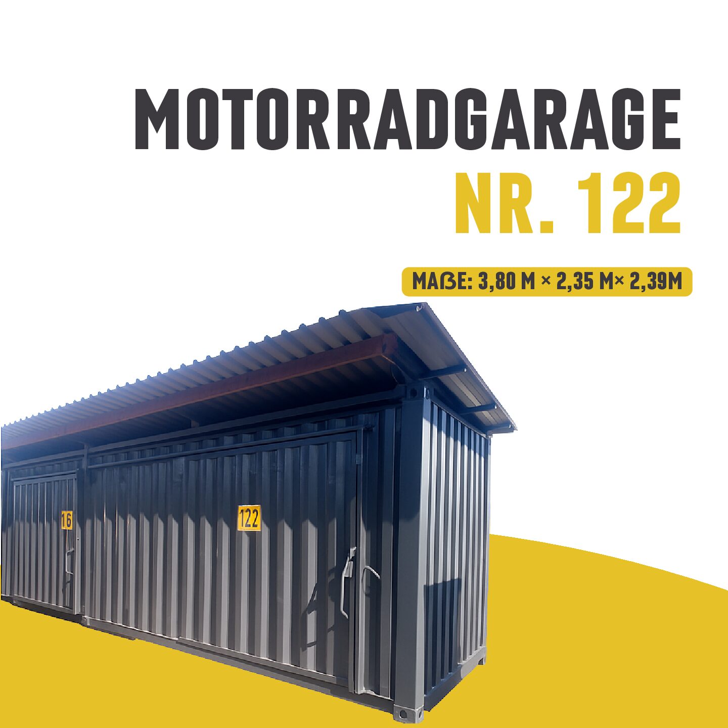 Motorradgarage / ATV Garage Nr. 122 - 8,9 m²